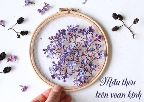 Tổng hợp các mẫu thêu trên voan kính