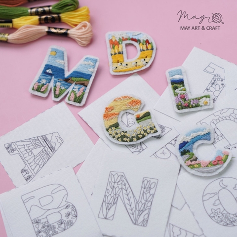 Mếch tan in sẵn chữ cái (lẻ 1 chữ)