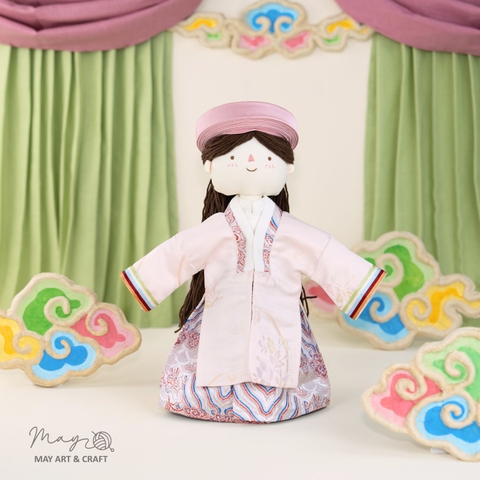 Bộ trang phục phong cách Nhật Bình cho búp bê vải