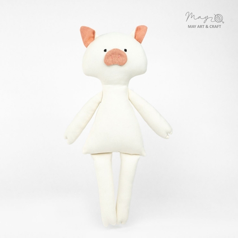 Phôi thú bông heo hồng