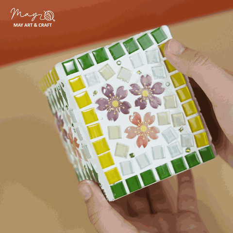 Set khảm đá mosaic 3D (trang trí lọ hoa, ống bút)