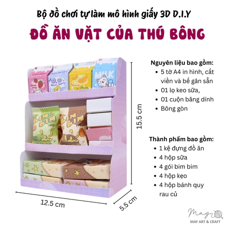 Combo 3 bộ đồ chơi tự làm mô hình giấy 3D DIY