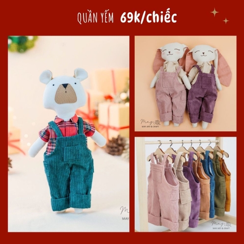 Quần yếm cho thú bông (nhiều màu sắc)