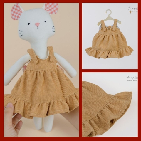 Váy yếm xòe nâu nhạt