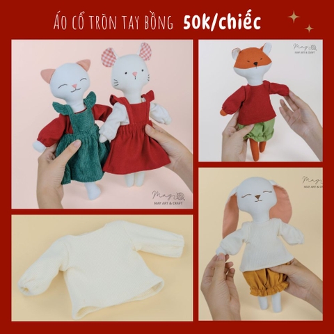 Áo cổ tròn tay bồng