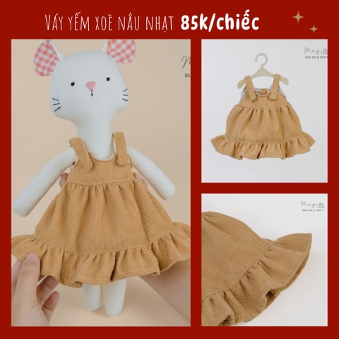 Váy yếm xòe nâu nhạt