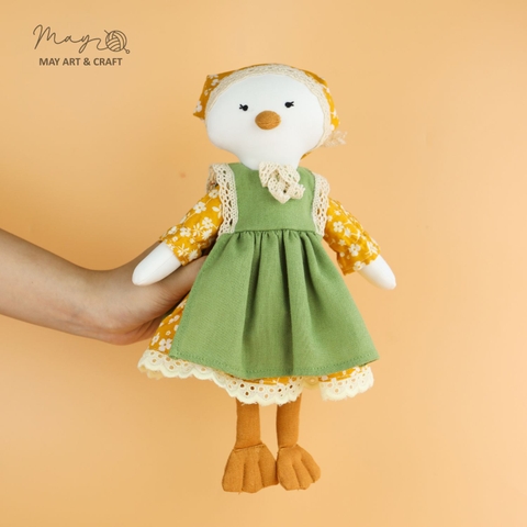 Combo thú bông vải vịt váy vàng