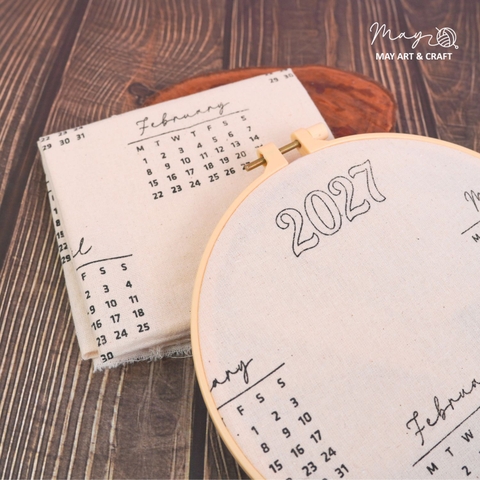 Phôi lịch vải in sẵn để thêu tay