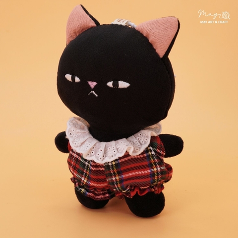 Combo mèo đen mini giáng sinh cao 16 cm