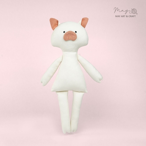 Phôi thú bông heo hồng