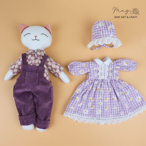 Combo mèo caro tím hoa