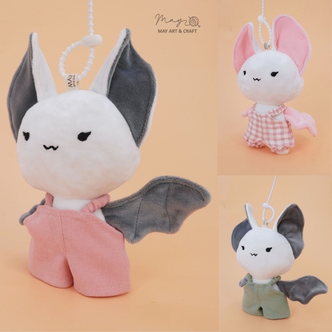 Thú bông mini kèm trang phục và móc treo silicon