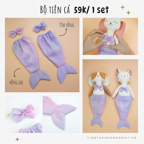 Bộ tiên cá cho thú bông vải