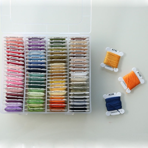 Chỉ thêu cotton Cherish hộp 80 màu