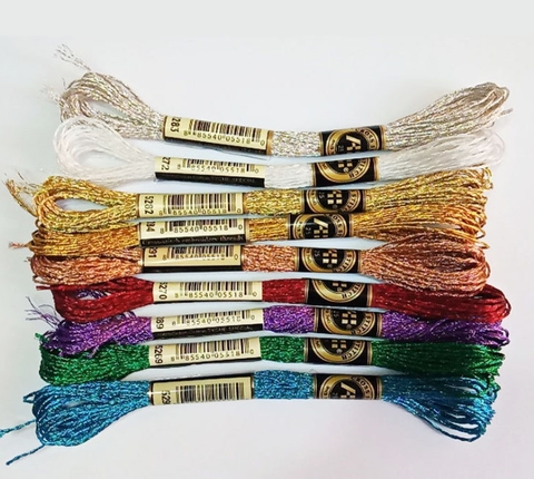 Chỉ thêu kim tuyến Cherish (Giá 1 tép) - xanh lá e699