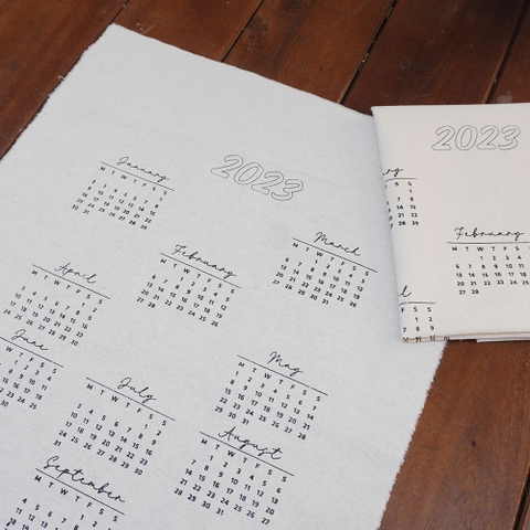 Phôi lịch in vải 2023