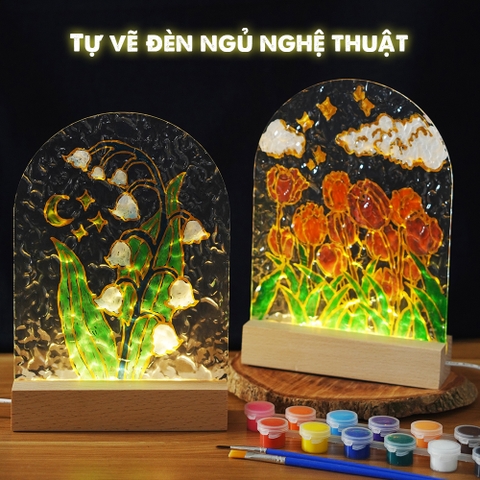 Bộ tự vẽ trang trí đèn ngủ nghệ thuật
