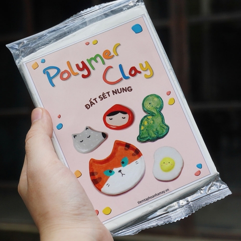 Đất sét nung Polymer Clay màu trắng (250g)