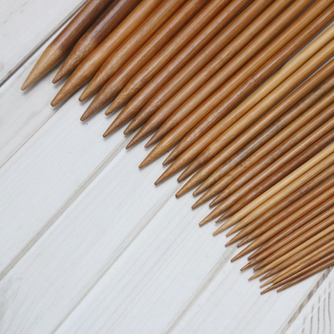 Set 18 cặp kim đan len bằng gỗ (kích thước từ 2mm - 10mm) - dài 35cm