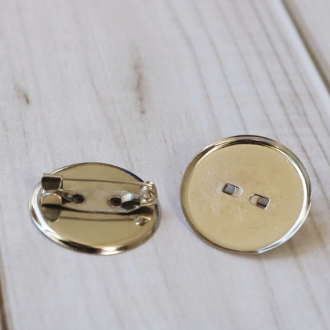 Phôi pin cài áo đế tròn (túi 50 cái) - 3cm