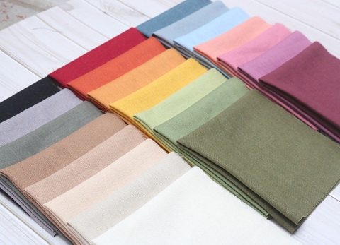 Vải linen 25x25cm - xanh xi măng 2