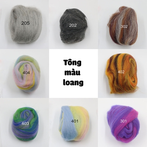 Len chọc lẻ gói 10 gram - tông màu loang - 404