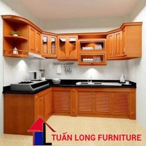 Tủ bếp gỗ xoan đào 4