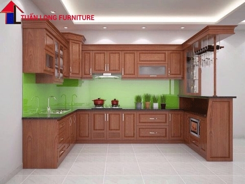 Tủ bếp gỗ xoan đào 15