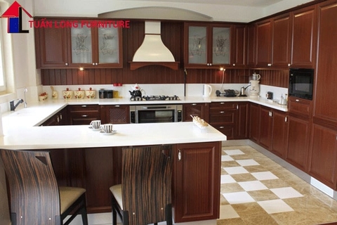Tủ bếp gỗ xoan đào 19