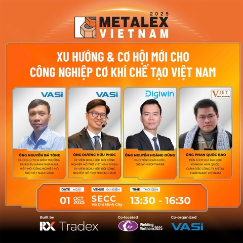 CHUỖI HOẠT ĐỘNG KẾT NỐI GIAO THƯƠNG TẠI METALEX VIETNAM 2025 - Hiệp Hội Công Nghiệp Hỗ Trợ Việt Nam- VASI ·