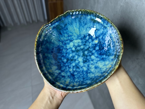 bộ bát đĩa sứ men hoả biến cho nhà hàng, khách sạn
