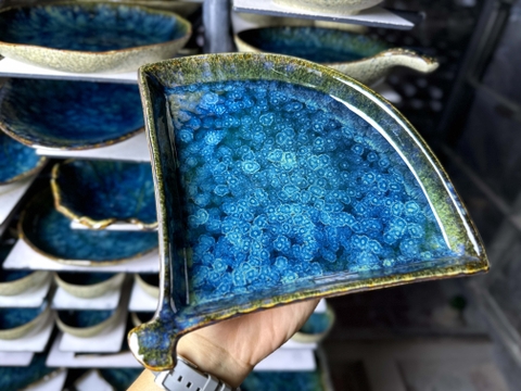 bộ bát đĩa sứ men hoả biến cho nhà hàng, khách sạn