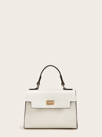 Satchels Cá Sấu Hồng Casual