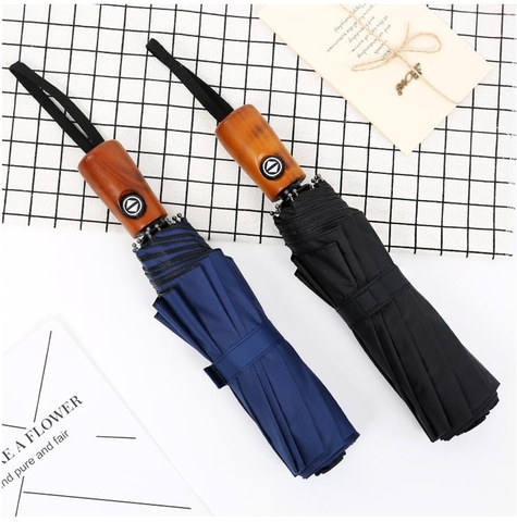 Ô GẤP 3 TỰ ĐỘNG CAO CẤP TAY GỖ HMUA401
