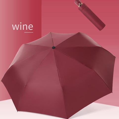 Ô GẤP 3 TỰ ĐỘNG CAO CẤP PURE FASHION HMUA601 - MÀU ĐỎ WINE