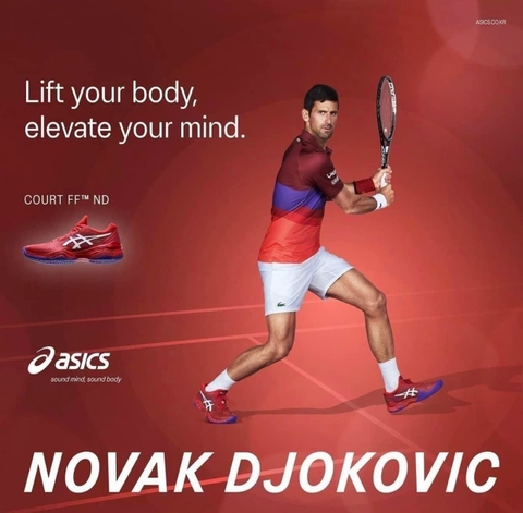 Giày Tennis Asics Court FF Novak Cranberry/White Năm 2022 (1041A089.605)