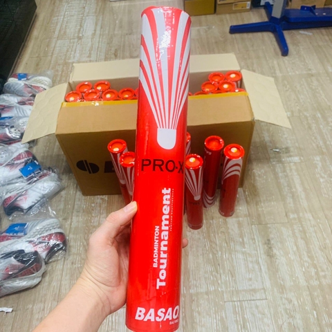 Hộp Cầu Lông Ba Sao PRO-X 77/76 | Vỏ màu Đỏ/Trắng (New 2025) – 12 Quả chơi trong nhà