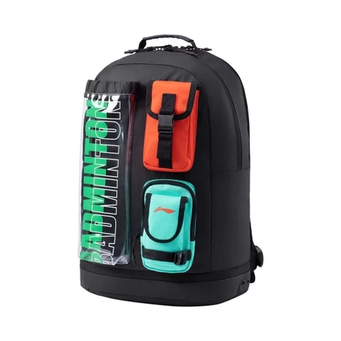 Balo Thể Thao Li-Ning - Balo Đựng Vợt Cầu Lông - Đen/Xanh | P-ABSS085-3