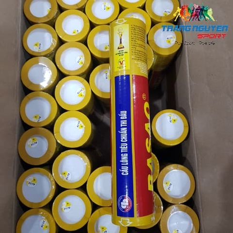 Hộp Cầu Lông Ba Sao +/-/0 | Vỏ màu Đỏ/Vàng (New 2025) - 10 Quả chơi ngoài trời