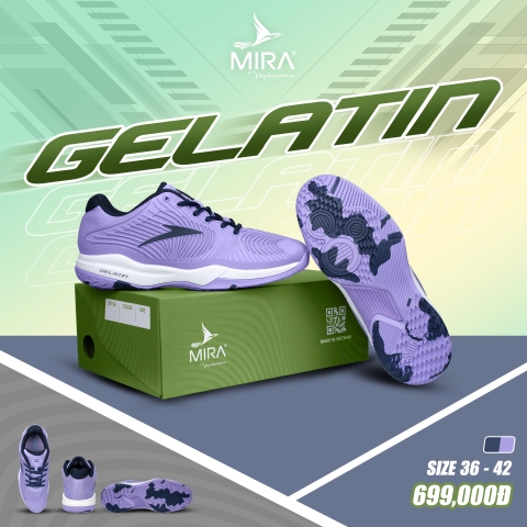 Giày Pickleball Mira Gelatin - Màu Tím | Size 36 đến 45