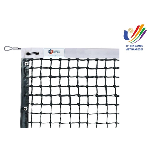 Lưới Tennis Sợi BR Ø4mm, Ô Đơn 48mm Với 6 Ô Trên Đôi, Băng Trên PES, Băng Xung Quanh PVC Có Cọc Sodex Sport Mã Sản Phẩm S25898