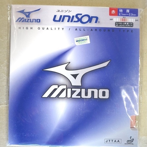 Mặt Vợt Bóng Bàn Mizuno Unison Đỏ/Đen 2.2mm hàng chuẩn, giá tốt