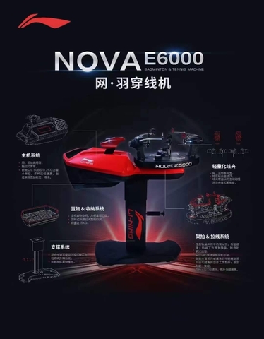 Máy Đan Vợt Điện Tử Lining Nova E6000 Năm 2024 | Tennis và Cầu Lông