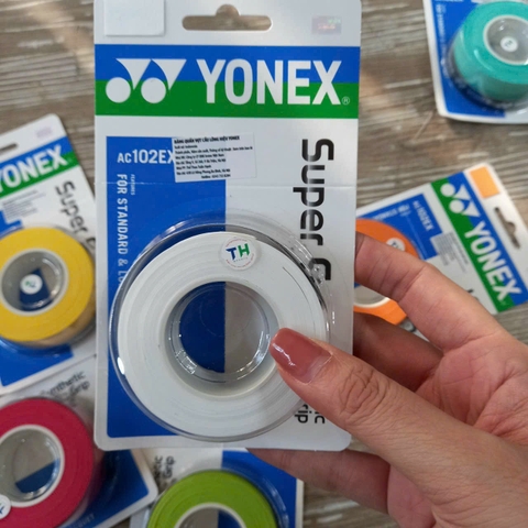 Hộp 10 Vỷ Cuốn Cán Vợt Yonex AC102EX | Màu Trắng