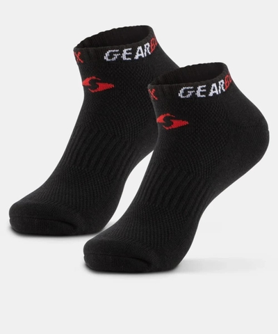 Tất Chơi Pickleball Phối Màu Đen Đỏ Trắng - Gearbox No-Show Socks