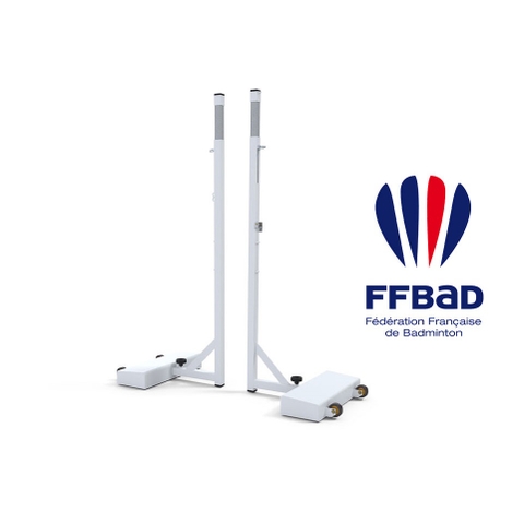 Trụ Cầu Lông Thi Đấu Di Động, Sơn Trắng, Chiều Cao Có Thể Điều Chỉnh, Đối Trọng Thép 62kg Sodex Sport Mã Sản Phẩm S27240