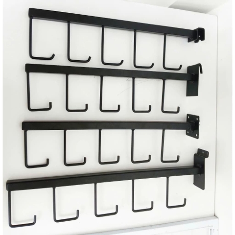 Trưng Bày Cửa Hàng Thể Thao Với Móc treo 5 râu treo vợt pickleball loại bắn vít trực tiếp 35cm bằng sắt sơn tĩnh điện | Sports store display