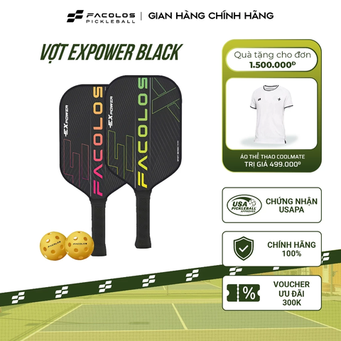Vợt Pickleball Facolos Sport Series - ExPower Black 14mm