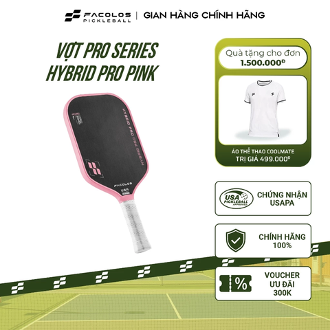Vợt Pickleball Facolos Pro Series – Hybrid Pro 16mm Prink