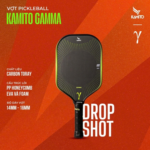 Vợt Pickleball Kamito Gamma (14mm) Màu Xanh vàng | KMVPK25112